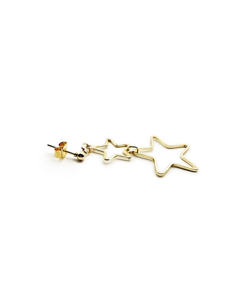 CARROLL(キャロル)の「CARROLL キャロル ダブルスターチェーンデザインドロップピアス(ピアス(両耳用)・レディース・シルバー/ゴールド・FREE)」の6枚目の写真