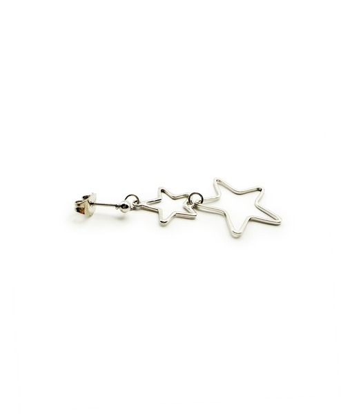 CARROLL(キャロル)の「CARROLL キャロル ダブルスターチェーンデザインドロップピアス(ピアス(両耳用)・レディース・シルバー/ゴールド・FREE)」の5枚目の写真