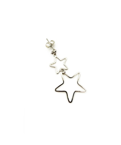 CARROLL(キャロル)の「CARROLL キャロル ダブルスターチェーンデザインドロップピアス(ピアス(両耳用)・レディース・シルバー/ゴールド・FREE)」の3枚目の写真