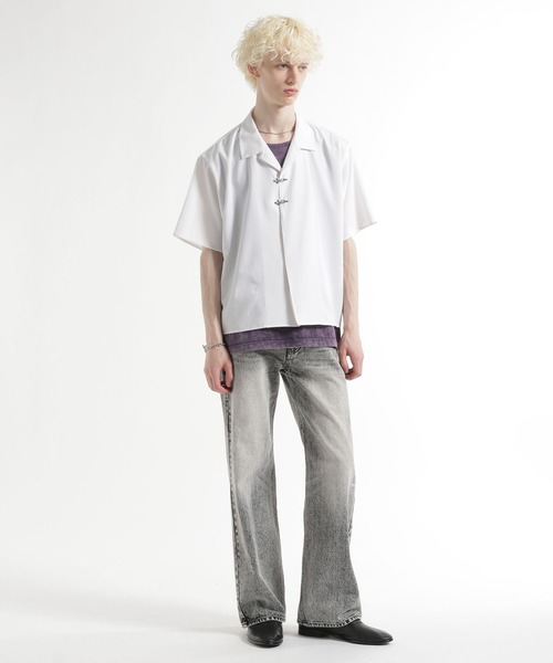 HARE(ハレ)の「リミナルストレートデニムパンツ(HARE)(デニムパンツ・メンズ・ネイビー/ブラック/グレー/ブルー・SMALL/MEDIUM/LARGE)」の7枚目の写真