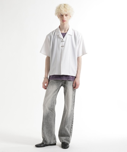HARE(ハレ)の「リミナルストレートデニムパンツ(HARE)(デニムパンツ・メンズ・ネイビー/ブラック/グレー/ブルー・SMALL/MEDIUM/LARGE)」の8枚目の写真
