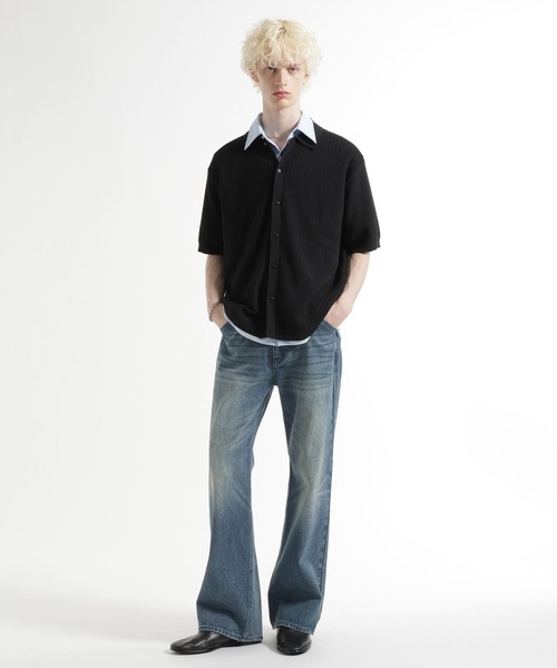 HARE(ハレ)の「リミナルストレートデニムパンツ(HARE)(デニムパンツ・メンズ・ネイビー/ブラック/グレー/ブルー・SMALL/MEDIUM/LARGE)」の10枚目の写真