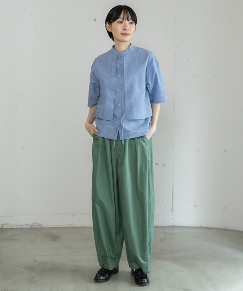 POU DOU DOU（プードゥドゥ）の「ボリュームタックパンツ（その他パンツ・レディース・ベージュ/ネイビー/インディゴブルー/ミント・3）」の22枚目の写真