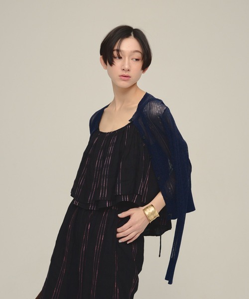 eL（エル）の「【eL】Made in India Stripe Cami/645468（キャミソール・レディース・ホワイト系その他/ブラック系その他/ブラウン系その他・FREE）」の6枚目の写真