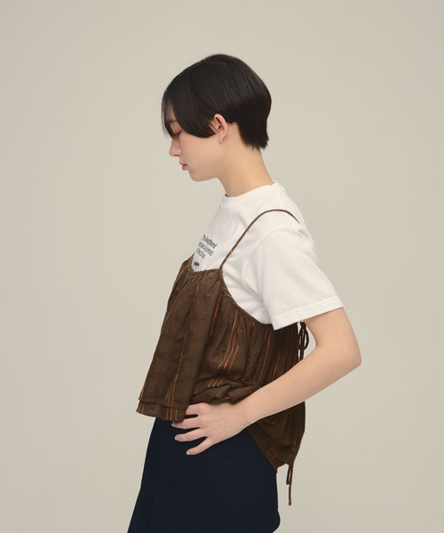 eL（エル）の「【eL】Made in India Stripe Cami/645468（キャミソール・レディース・ホワイト系その他/ブラック系その他/ブラウン系その他・FREE）」の8枚目の写真