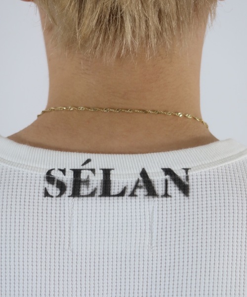 SELAN（セラン）の「【ユニセックス】金ボタンリブヘンリーネックTシャツ/SELANオリジナル（Tシャツ/カットソー・メンズ・ブラック/ホワイト/グレー・MEDIUM/LARGE）」の5枚目の写真