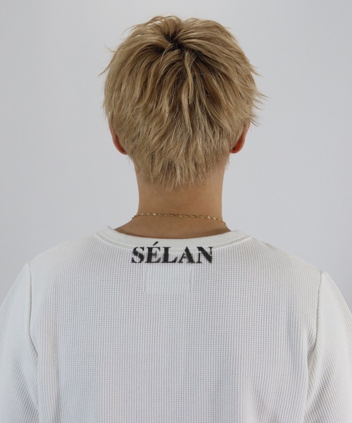 SELAN（セラン）の「【ユニセックス】金ボタンリブヘンリーネックTシャツ/SELANオリジナル（Tシャツ/カットソー・メンズ・ブラック/ホワイト/グレー・MEDIUM/LARGE）」の7枚目の写真