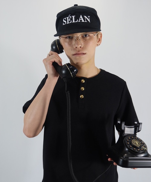 SELAN（セラン）の「【ユニセックス】金ボタンリブヘンリーネックTシャツ/SELANオリジナル（Tシャツ/カットソー・メンズ・ブラック/ホワイト/グレー・MEDIUM/LARGE）」の22枚目の写真
