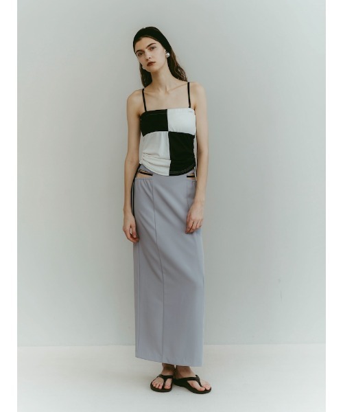 ILANIS(イラニス)の「Waist Cut Out Skirt(スカート・レディース・ライトブルー/ブラック/オフホワイト・FREE)」の21枚目の写真