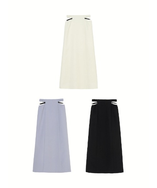 ILANIS(イラニス)の「Waist Cut Out Skirt(スカート・レディース・ライトブルー/ブラック/オフホワイト・FREE)」の8枚目の写真