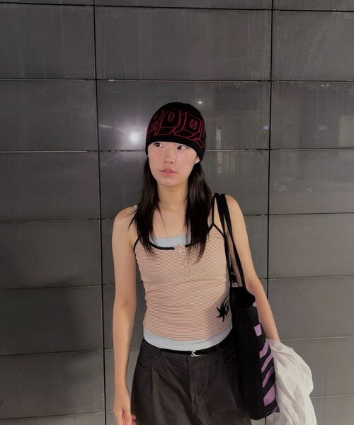 S'EST(エスイーエスティー)の「Star Stripe Sleeveless Brown(Tシャツ/カットソー・レディース・ブラウン・SMALL)」の4枚目の写真