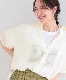 SHOO・LA・RUE | 【体型カバー】柔らかな透け感 ヒップがすっぽり隠れる 5分袖シャツ(シャツ/ブラウス)
