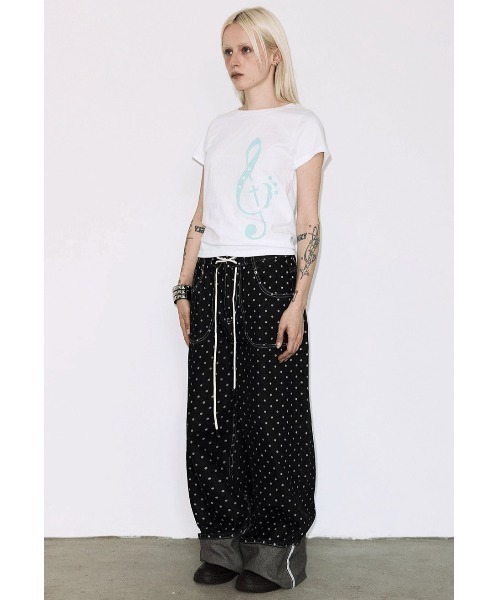 FANCY CLUB（ファンシークラブ）の「A'GEM/9 × .kom 『FANCY CLUB/ファンシークラブ』CLEF SYMBOL TEE/クレフシンボルTシャツ（Tシャツ/カットソー・レディース・ホワイト/ライトグリーン・FREE）」の7枚目の写真