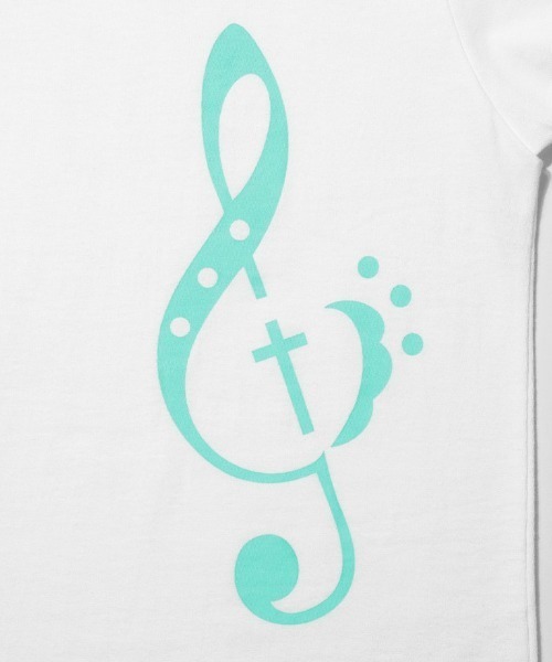 FANCY CLUB（ファンシークラブ）の「A'GEM/9 × .kom 『FANCY CLUB/ファンシークラブ』CLEF SYMBOL TEE/クレフシンボルTシャツ（Tシャツ/カットソー・レディース・ホワイト/ライトグリーン・FREE）」の16枚目の写真