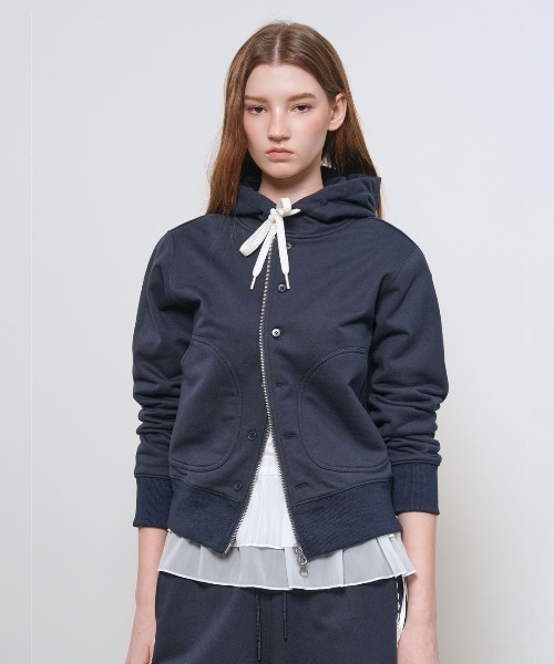 [GENERAL IDEA] Капюшон‑снэп‑кардиган на молнии (Snap Hood Zip‑Up)