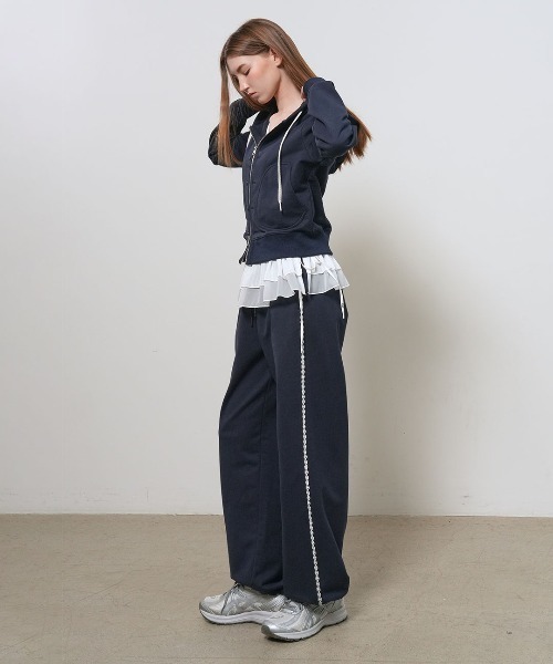 GENERAL IDEA（ジェネラルアイデア）の「【GENERAL IDEA】スナップフードジップアップパーカー / SNAP HOOD ZIP-UP（パーカー・レディース・オートミール/ネイビー/ライトグリーン・L/M/S）」の16枚目の写真