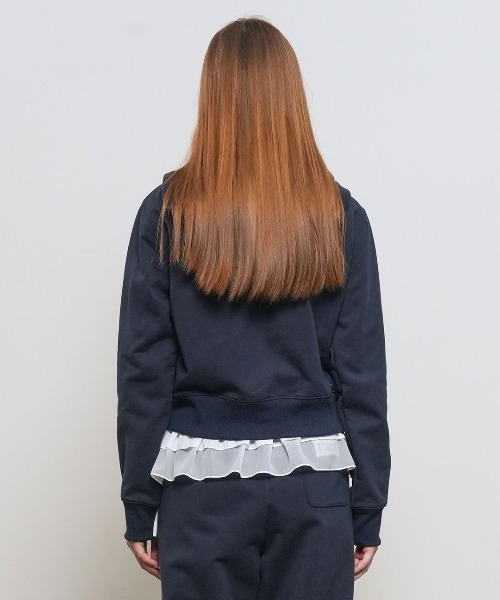 GENERAL IDEA（ジェネラルアイデア）の「【GENERAL IDEA】スナップフードジップアップパーカー / SNAP HOOD ZIP-UP（パーカー・レディース・オートミール/ネイビー/ライトグリーン・L/M/S）」の13枚目の写真