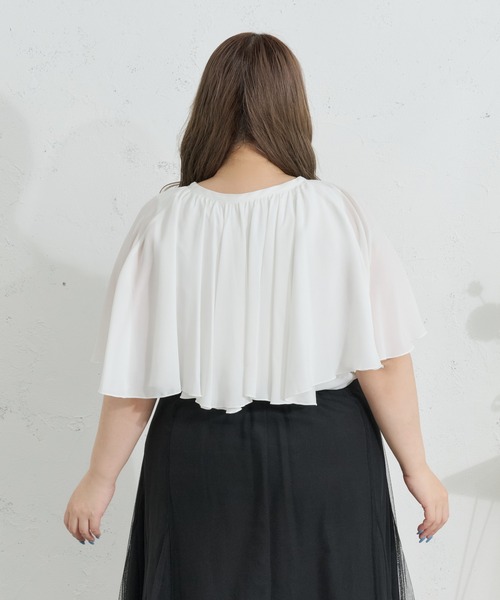 Louiosy(ルオシー)の「【Louiosy】【大きいサイズ】ケープリボンブラウス(シャツ/ブラウス・レディース・オフホワイト/ピンク・3L/4L)」の20枚目の写真