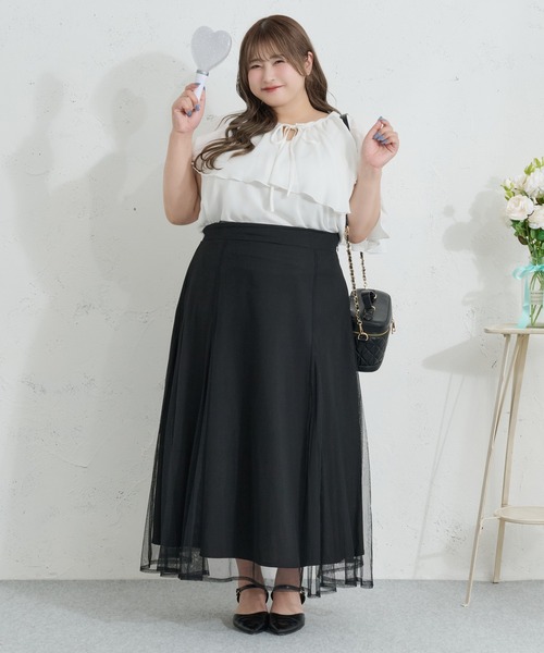 Louiosy(ルオシー)の「【Louiosy】【大きいサイズ】ケープリボンブラウス(シャツ/ブラウス・レディース・オフホワイト/ピンク・3L/4L)」の22枚目の写真