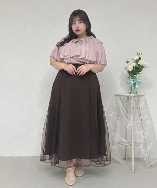 Louiosy(ルオシー)の「【Louiosy】【大きいサイズ】ケープリボンブラウス(シャツ/ブラウス・レディース・オフホワイト/ピンク・3L/4L)」の13枚目の写真