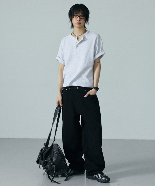 LXT（エルエックスティー）の「エッセンシャルコットンワイドカーブドチノパンツ[ブラック]（その他パンツ・メンズ・その他・X-LARGE/2XL/MEDIUM/LARGE）」の5枚目の写真