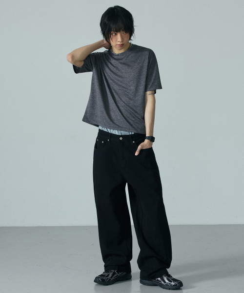 LXT（エルエックスティー）の「エッセンシャルコットンワイドカーブドチノパンツ[ブラック]（その他パンツ・メンズ・その他・X-LARGE/2XL/MEDIUM/LARGE）」の6枚目の写真