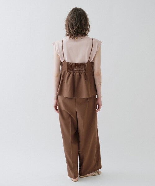 cloenc（クロエンス）の「【接触冷感／UVカット／マシンウォッシュ】キャミオールインワン（サロペット/オーバーオール・レディース・チャコールグレー・01/02/03）」の5枚目の写真