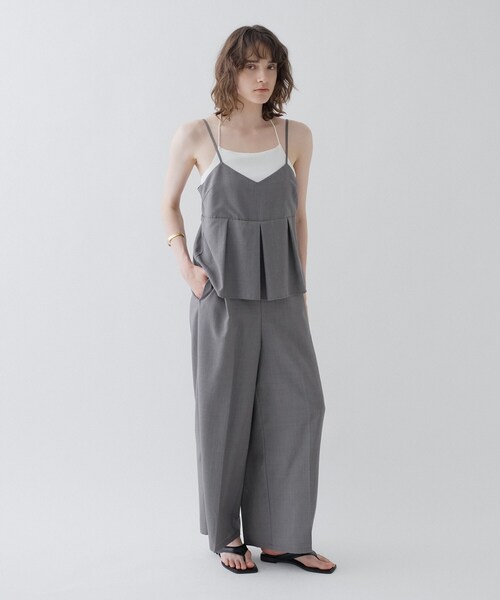 cloenc（クロエンス）の「【接触冷感／UVカット／マシンウォッシュ】キャミオールインワン（サロペット/オーバーオール・レディース・チャコールグレー・01/02/03）」の11枚目の写真