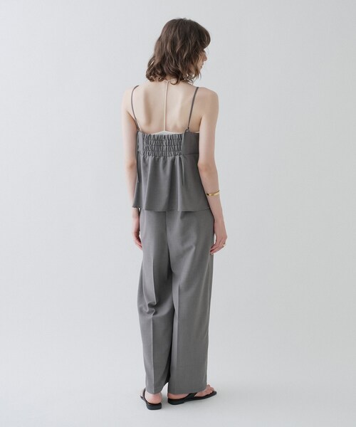 cloenc（クロエンス）の「【接触冷感／UVカット／マシンウォッシュ】キャミオールインワン（サロペット/オーバーオール・レディース・チャコールグレー・01/02/03）」の12枚目の写真
