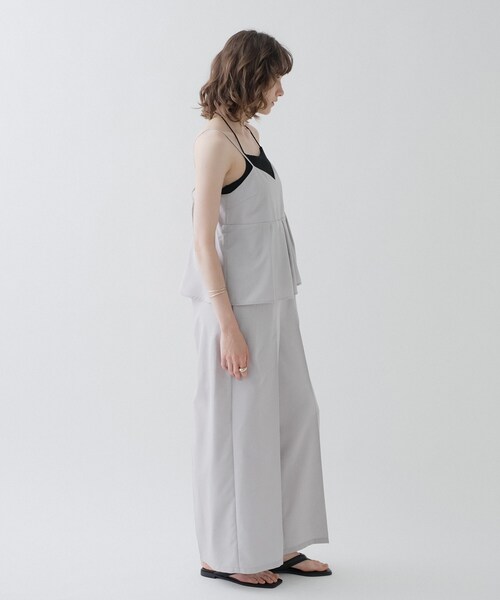 cloenc（クロエンス）の「【接触冷感／UVカット／マシンウォッシュ】キャミオールインワン（サロペット/オーバーオール・レディース・チャコールグレー・01/02/03）」の18枚目の写真