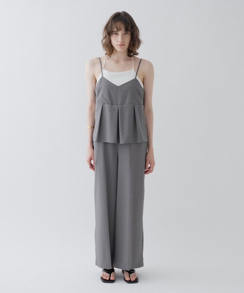 cloenc（クロエンス）の「【接触冷感／UVカット／マシンウォッシュ】キャミオールインワン（サロペット/オーバーオール・レディース・チャコールグレー・01/02/03）」の20枚目の写真