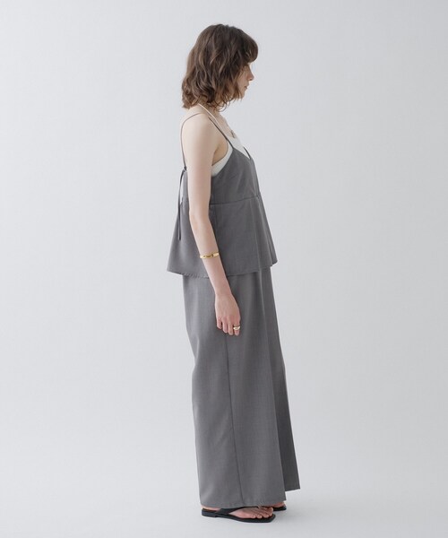 cloenc（クロエンス）の「【接触冷感／UVカット／マシンウォッシュ】キャミオールインワン（サロペット/オーバーオール・レディース・チャコールグレー・01/02/03）」の21枚目の写真