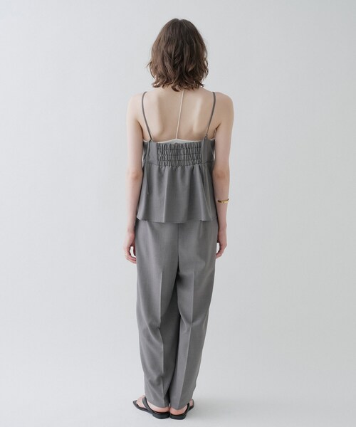 cloenc（クロエンス）の「【接触冷感／UVカット／マシンウォッシュ】キャミオールインワン（サロペット/オーバーオール・レディース・チャコールグレー・01/02/03）」の22枚目の写真