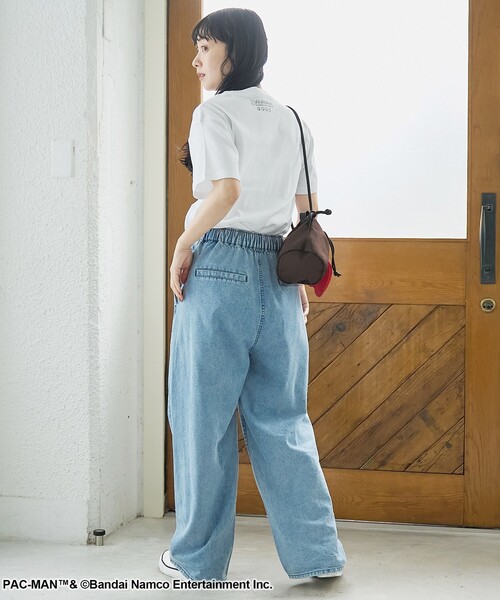 coen(コーエン)の「【PAC-MAN(パックマン)別注】EYEデザイン フライスコンパクト刺繍Tシャツ(Tシャツ/カットソー・レディース・ブラック/グレー/オフホワイト・L/M)」の5枚目の写真