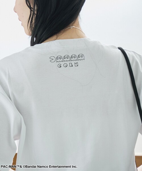 coen(コーエン)の「【PAC-MAN(パックマン)別注】EYEデザイン フライスコンパクト刺繍Tシャツ(Tシャツ/カットソー・レディース・ブラック/グレー/オフホワイト・L/M)」の8枚目の写真