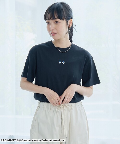 coen(コーエン)の「【PAC-MAN(パックマン)別注】EYEデザイン フライスコンパクト刺繍Tシャツ(Tシャツ/カットソー・レディース・ブラック/グレー/オフホワイト・L/M)」の12枚目の写真