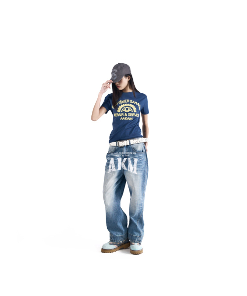 AAKAM(アーカム)の「AKM Curved Denim Pants (Sky Blue)(デニムパンツ・レディース・その他・1/2)」の8枚目の写真