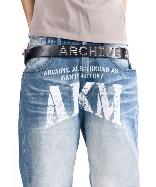 AAKAM(アーカム)の「AKM Curved Denim Pants (Sky Blue)(デニムパンツ・レディース・その他・1/2)」の10枚目の写真