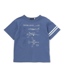 【JALコラボ】飛行機図面エンボス加工ロゴ半袖Tシャツ