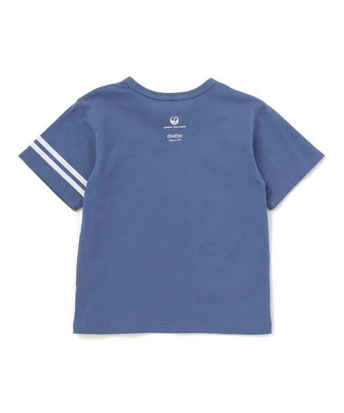 BeBe(ベベ)の「【JALコラボ】飛行機図面エンボス加工ロゴ半袖Tシャツ(Tシャツ/カットソー・キッズ・ブルー/ブラック・110cm/120cm/130cm/140cm)」の11枚目の写真