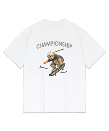 BEMIGHTY（ビーマイティー）の「スケートボードベアオーバーサイズ半袖Tシャツ[ホワイト]（Tシャツ/カットソー）」