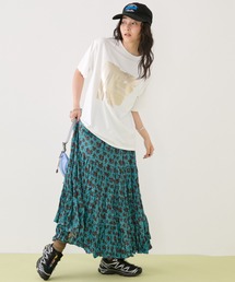 【ZOZO限定/追加】FLORAL PRINT WASHER SKIRT/フローラルプリントワッシャースカート