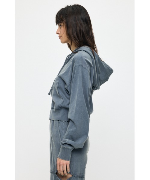 MOUSSY(マウジー)の「【セットアップ対応】GARMENT フ―ディー(パーカー・レディース・ブルー/ライトブラック・FREE)」の7枚目の写真
