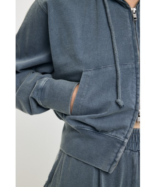 MOUSSY(マウジー)の「【セットアップ対応】GARMENT フ―ディー(パーカー・レディース・ブルー/ライトブラック・FREE)」の11枚目の写真