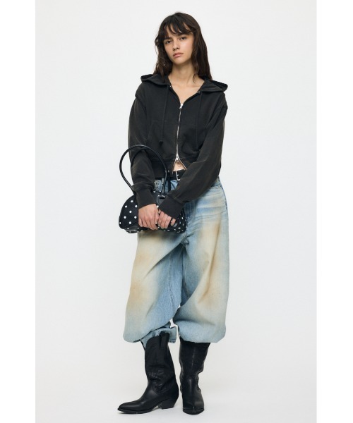 MOUSSY(マウジー)の「【セットアップ対応】GARMENT フ―ディー(パーカー・レディース・ブルー/ライトブラック・FREE)」の16枚目の写真