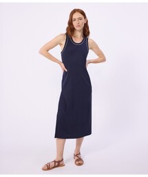 PETIT BATEAU | 2×2リブ編み ノースリーブワンピース(ワンピース)