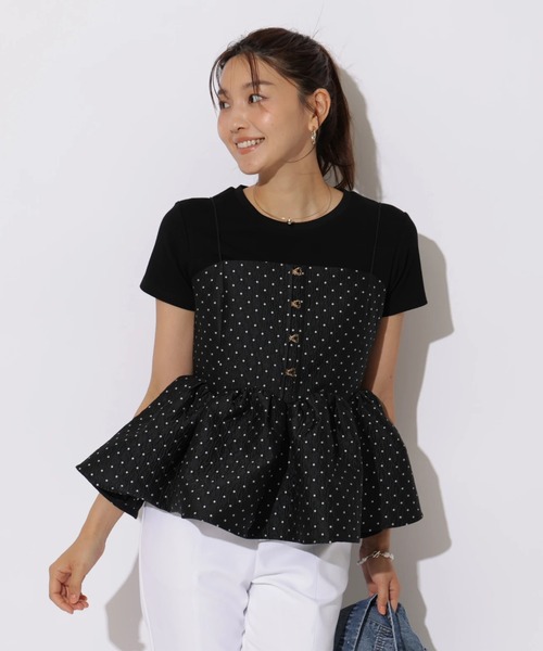 JUSGLITTY(ジャスグリッティー)の「Smile Tシャツ(Tシャツ/カットソー・レディース・ホワイト/ブラック/ライトブルー・2)」の5枚目の写真