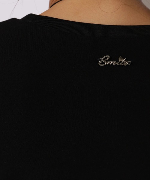JUSGLITTY(ジャスグリッティー)の「Smile Tシャツ(Tシャツ/カットソー・レディース・ホワイト/ブラック/ライトブルー・2)」の14枚目の写真