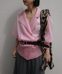 Ameri（アメリ）の「MEDI JACKET LIKE SHEER CARDIGAN（カーディガン/ボレロ）」