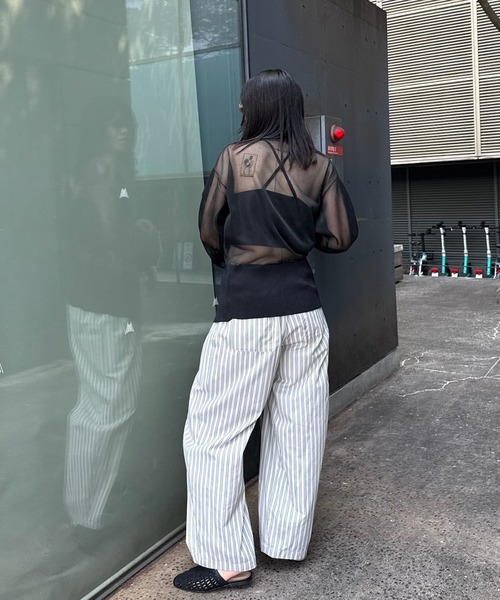 Ameri（アメリ）の「MEDI JACKET LIKE SHEER CARDIGAN（カーディガン/ボレロ・レディース・ライトグレー/ピンク/ブラック・FREE）」の11枚目の写真